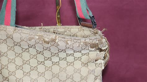 gucci minor damage bags|are Gucci bags worth repairing.